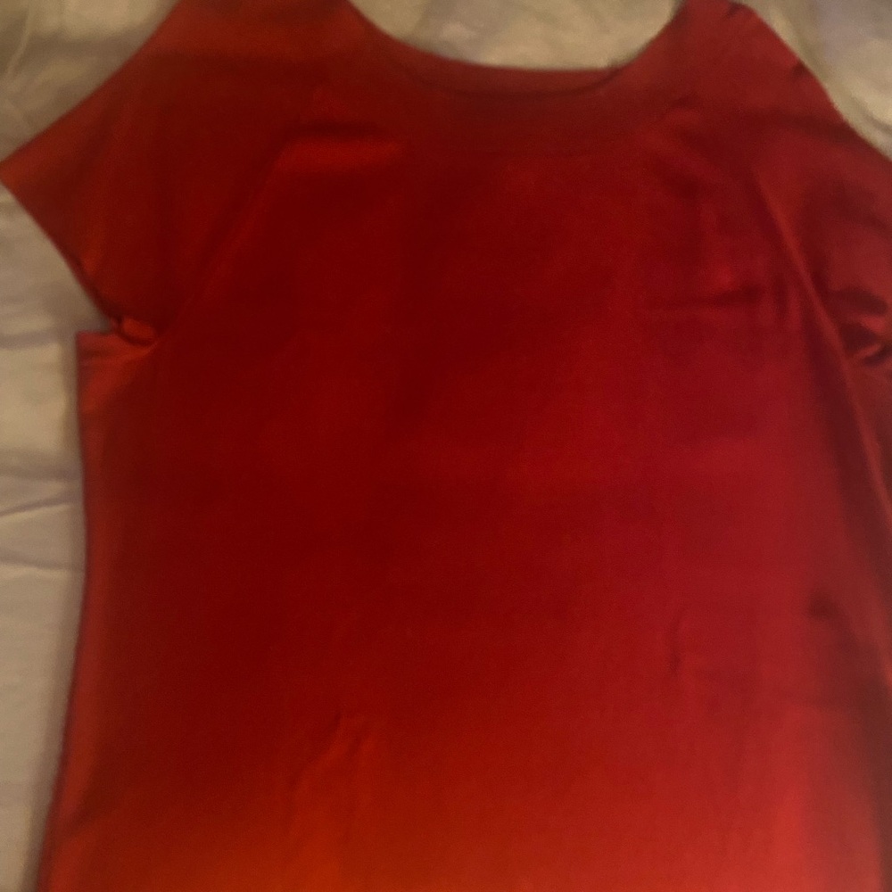 Talbots BURNT ORANGE Short CAP Sleeve Tee